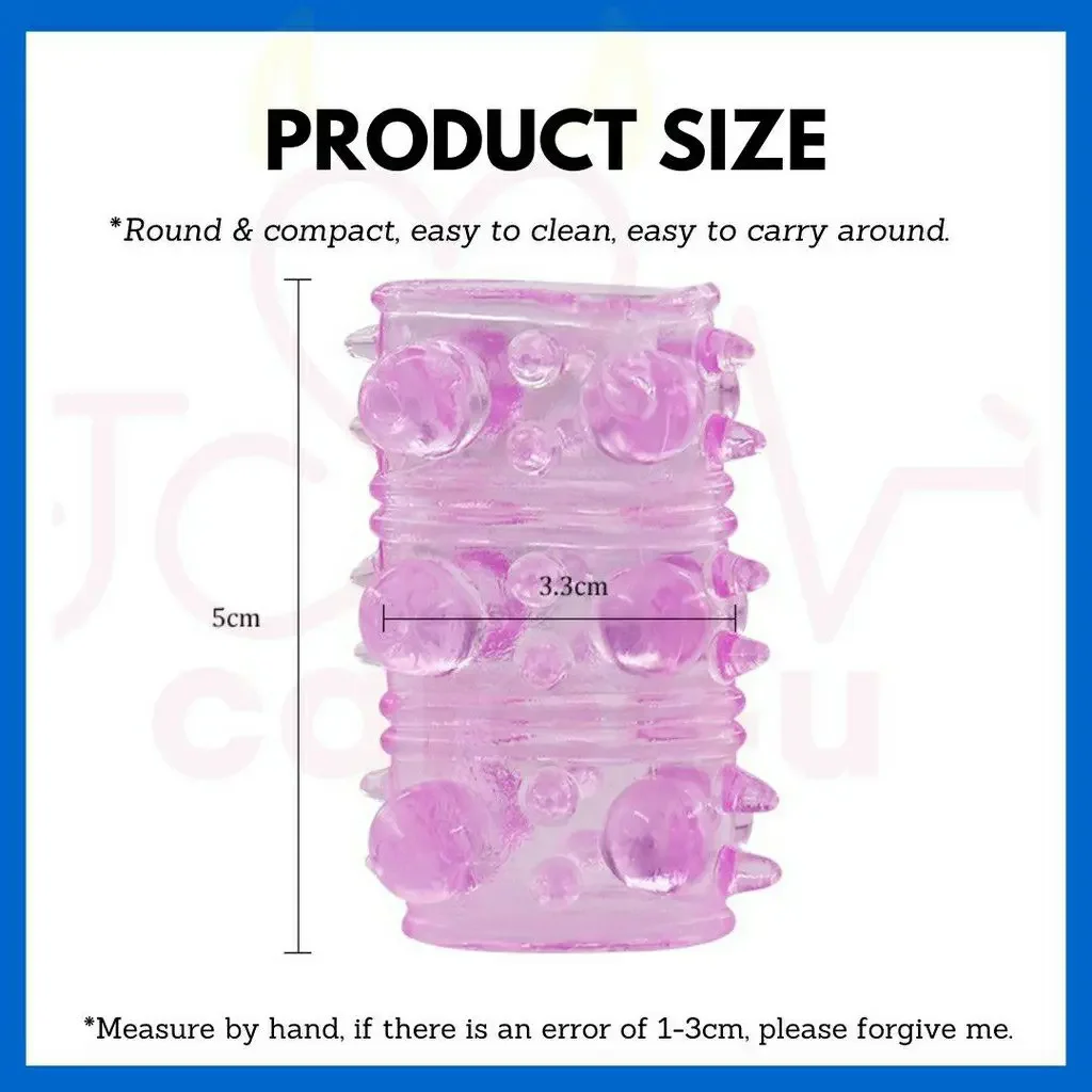 Crystal Silicone Sleeve Enlarge Delay Lock Ring Sex Toys For Men [Tahan Lama]*Cheapest Price*