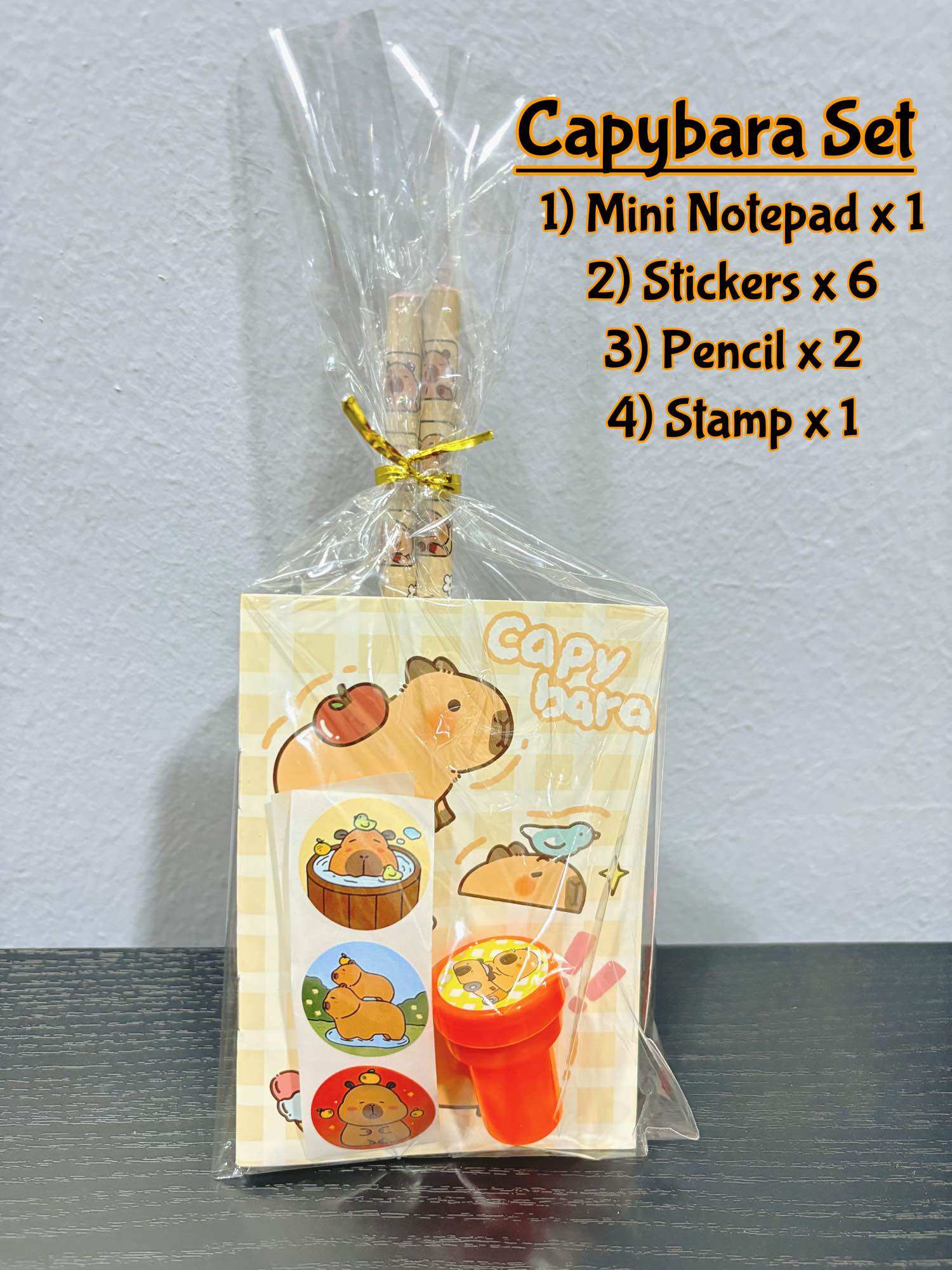 Y&G Capybara Gift Pack Birthday Party Door Gift Childrens Day Class Rewards Hadiah Sekolah