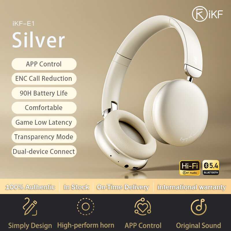 IKF E1 bluetooth không dây Tai Nghe âm thanh nổi có thể gập lại Âm Thanh Minh Bạch Chế Độ vân kim lo