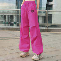 Spring Summer Thin Wide Leg Pants Drawstring Trousers Loose Casual High Waist Straight Cut Pocket Detail Womens plus Size