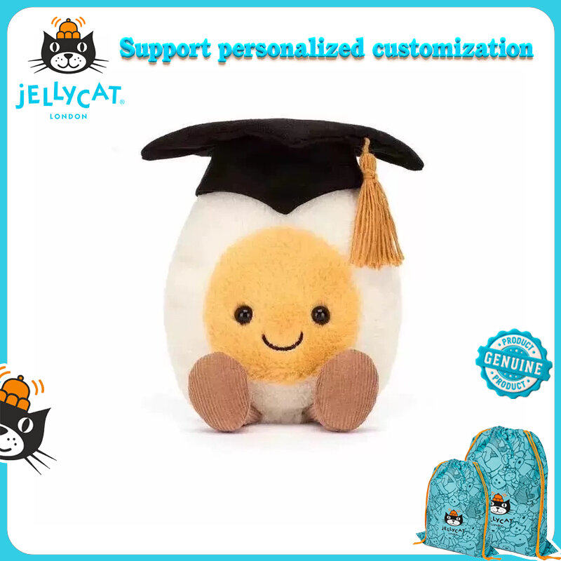 Authentic Jellycat Amuseables Boiled Egg Graduation Ultra Soft Plushie Cream Yellow Fur Squishy Toy ราคา 1,074 บาท*ส่งฟรี