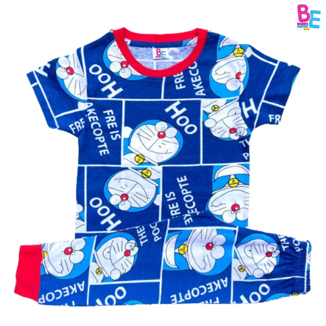 Kids Pyjamas Doraemon Baby Kids Big Size Unisex Boys Girls Sleepwear Sleepsuit Baju Tidur Budak