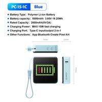 ORICO PixCharge Plus Power Bank with 22.5W Fast Charging Built-in Cable Portable Charge DIY Pixel Display with APP Bluetooth Connection External Battery（PC-22 / PC-15）