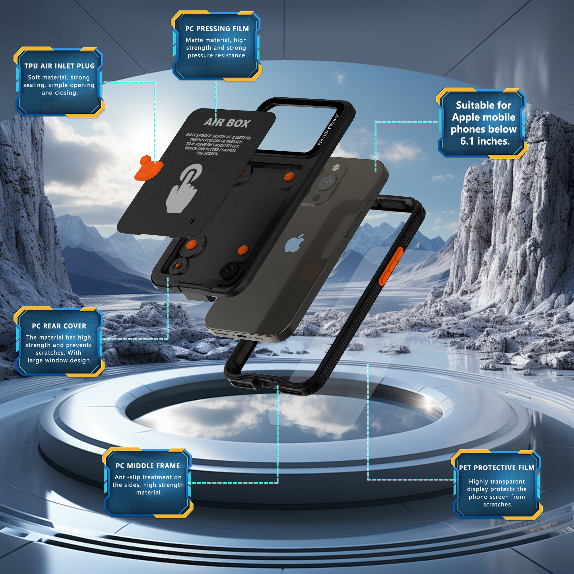 Waterproof Phone Case For Iphone With Underwater Photography Window_voghion.com