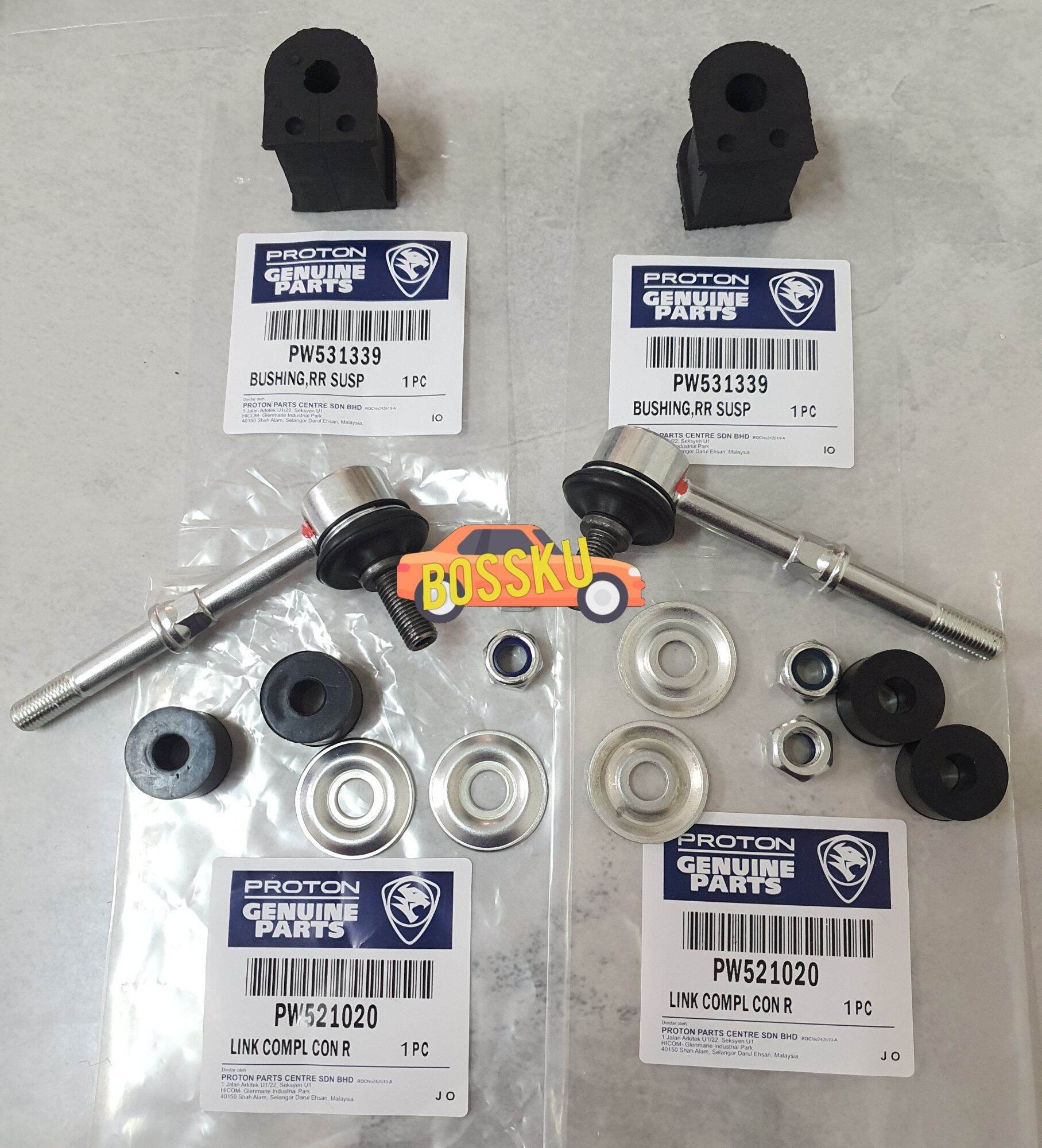 8 IN 1 SET FRONT / REAR STABILIZER LINK/STABILIZER BUSH PROTON WAJA