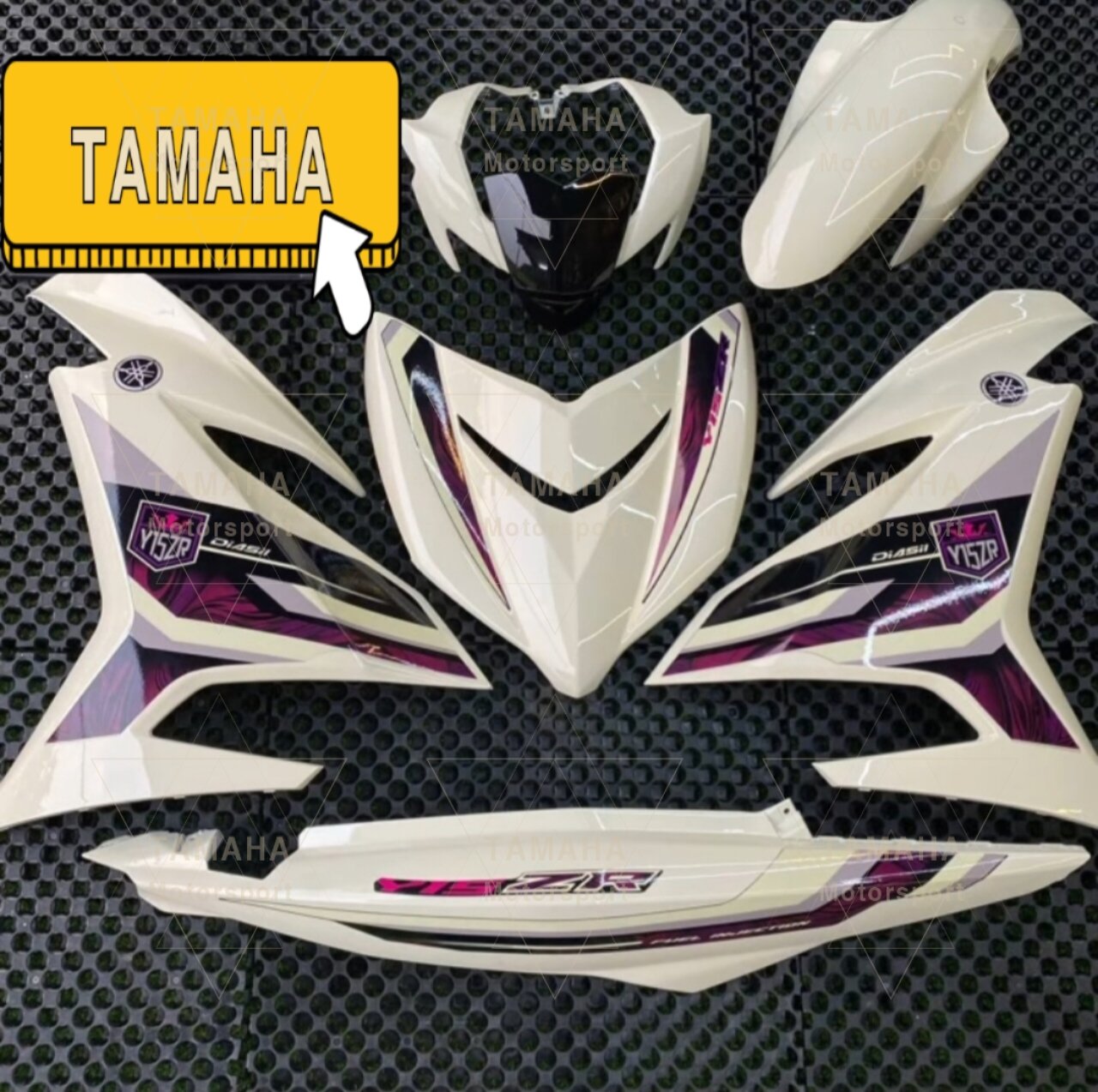 Yamaha Y15 Y15zr Body Cover Stripe Sticker 2022 malaysia version purple ...