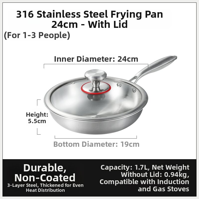 CAROTE | Non-stick Cooking Stainless Steel Frying Pan