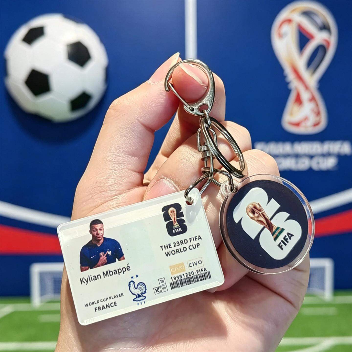 Bandai | FIFA Official 2026 World Cup Trophy Keychain Authentic World Cup Merchandise Football Fan Gift Pendant