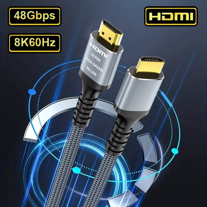 MIZIQIER long HDMI 2.1 Cables 8K60Hz 4K120Hz eARC HDCP2.3 48Gbps Ultra