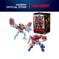 Transformers Timelines 5-Inch Starscream and 5.5-Inch Optimus Prime Collectible Action Figures Samurai Themed Set 8+