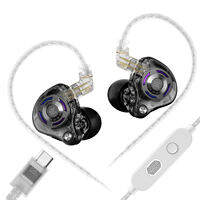 Tai nghe chơi game KZ Gale Hi-Fi với trình điều khiển siêu tuyến tính hai micro tần số rộng 10-20000Hz 4 chế độ EQ (tùy chọn loại C)-Trong Tai nghe đeo tai cho eSports trò chơi FPS âm thanh sắc nét nội địa hóa cả ngày Comfort tai nghe
