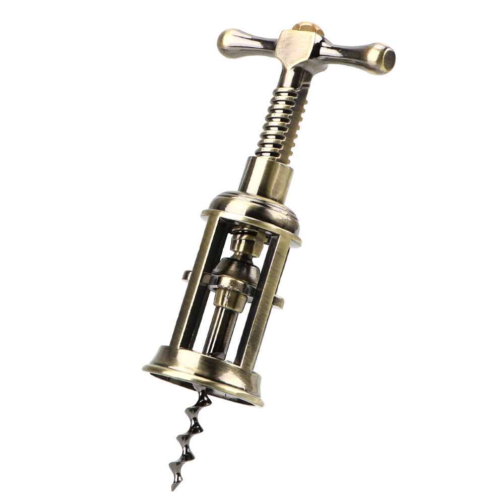 Vintage Rack & Pinion Corkscrew Classic Wine Bottle Opener Tool_voghion.com