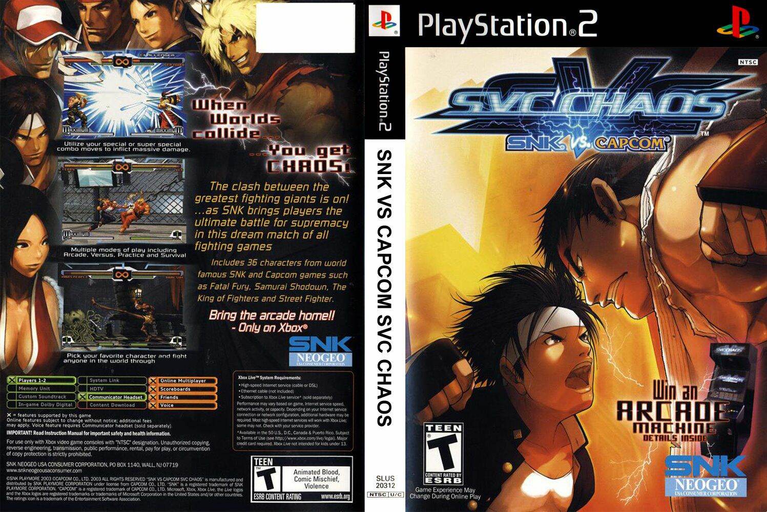 PS2 SNK VS.CAPCOM SVC CHAOS - ゲーム