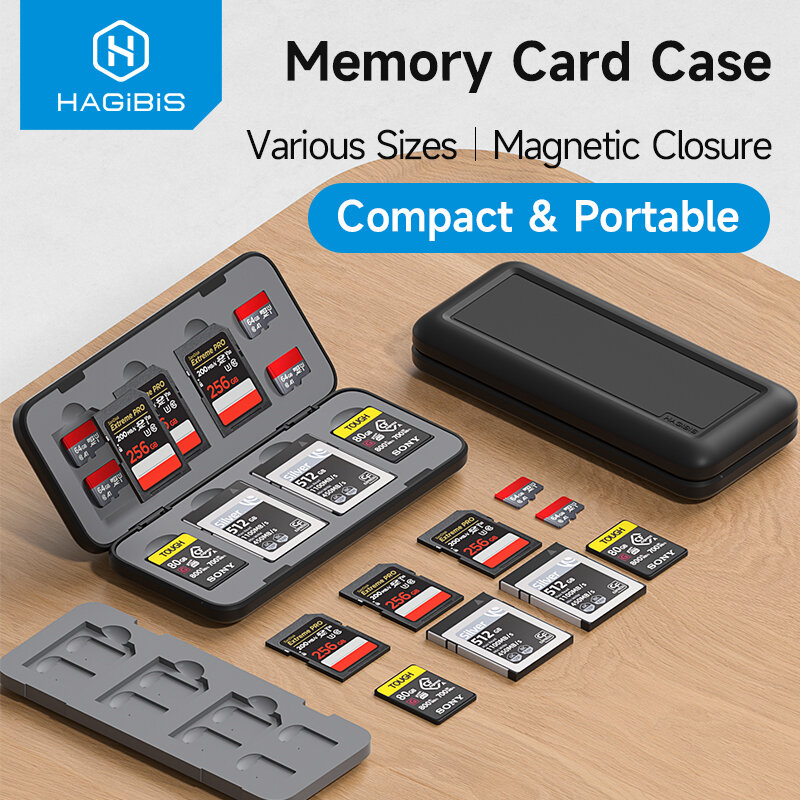 Hagibis Memory Card Case Anti-Shock Carrying Box for SD Micro SD SDXC SDHC Card TF Portable Storage Box Water-Resistant Holder ราคา 419 บาท*ส่งฟรี