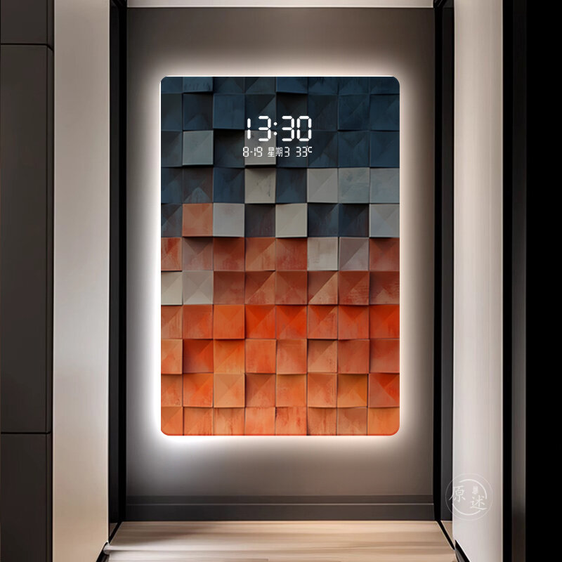 YUANSHU | Modern LED Digital Clock Decorative Painting - Jenama YUANSHU Harga 387 Ringgit*Penghantaran Percuma