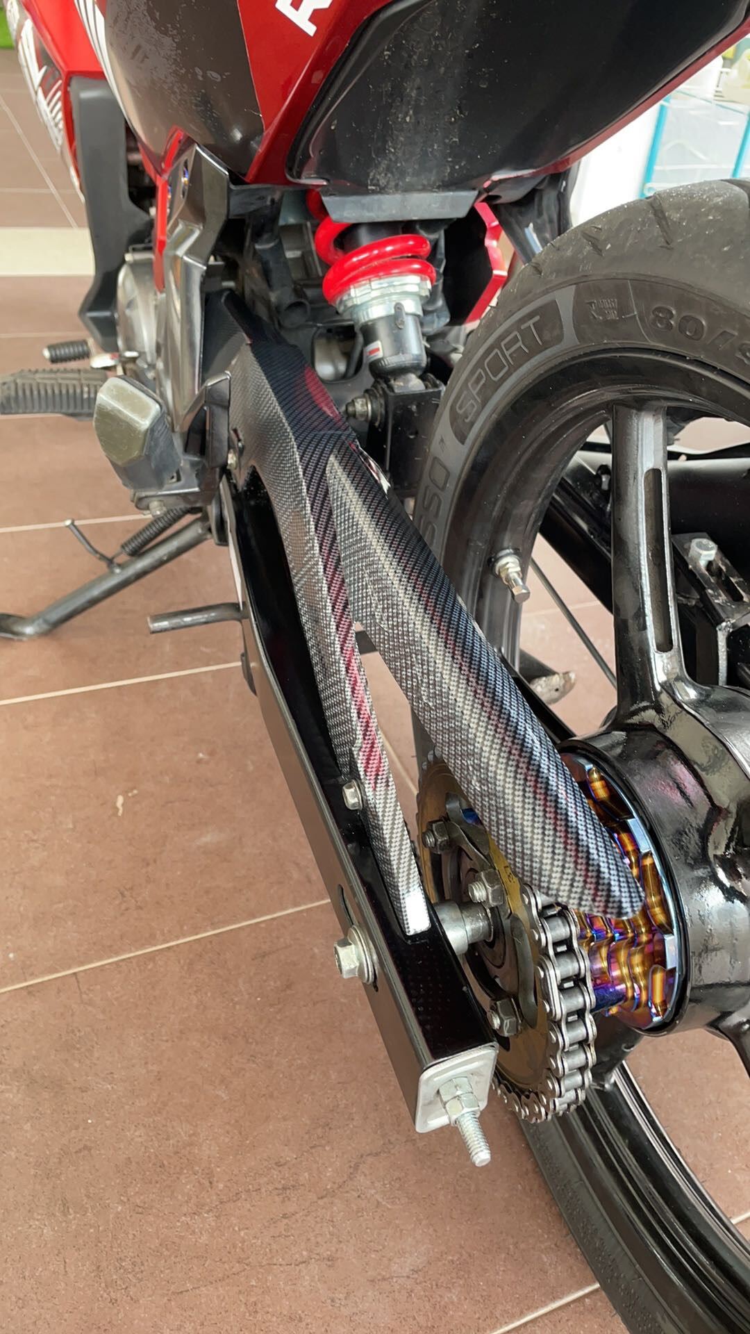 Yamaha Y15ZR / Y16 chain cover carbon frame cover rantai y16zr Y15zr