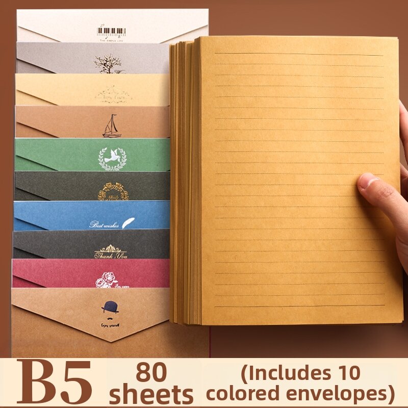 Vintage Simple Love Letter Paper & Envelope Set