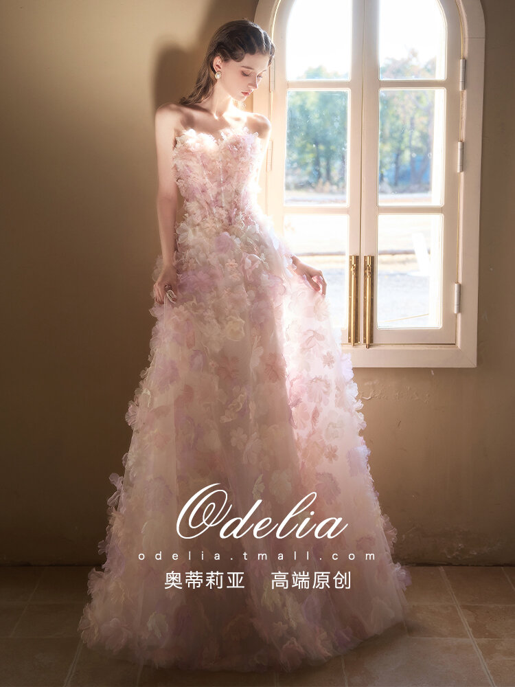 slim fit dress slacks CD Acantha Rose Gold Feather One Shoulder Gown – GlamEdge Dress & Gown
