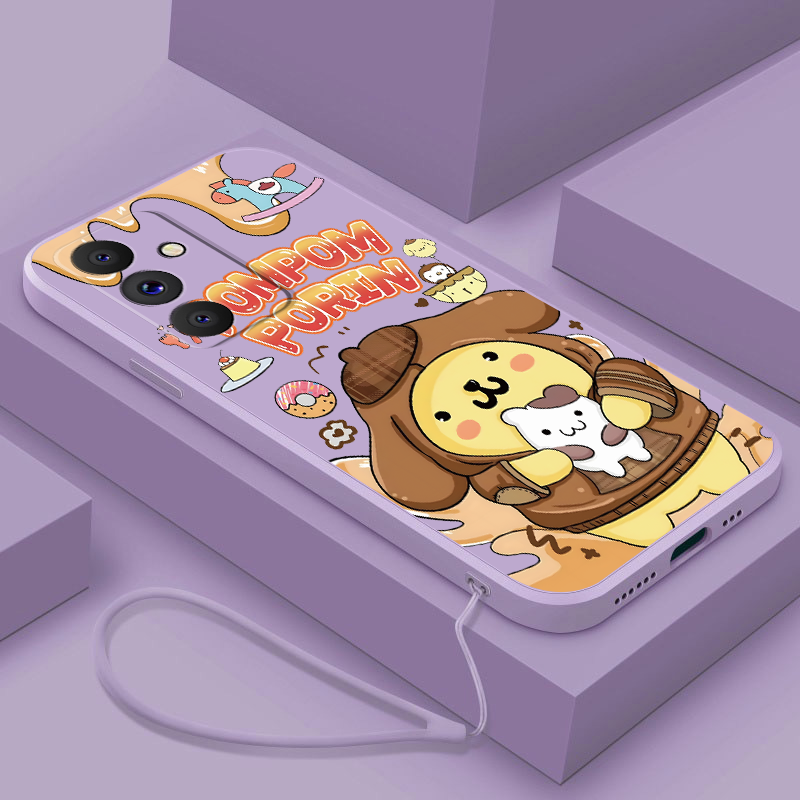 Samsung A17 samsung A07 A17 5G Sanrio Pompompurin Silicone Case Soft Case Liquid Rubber Cover Cute Casing