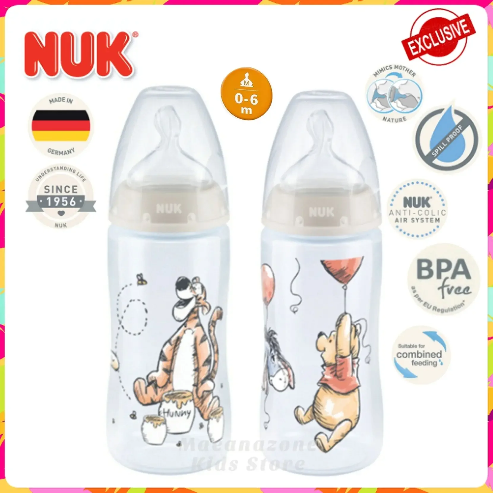 ❣ Awesome ❣ NUK First Choice+ Plus Disney Winnie The Pooh 300 ml / 10 oz Bottle - EXCLUSIVE Single Pack