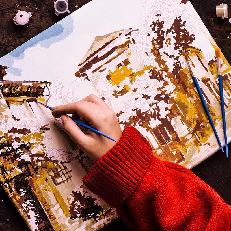 Ready Stock] DIY Oil Painting by numbers - with Frame 40*50cm