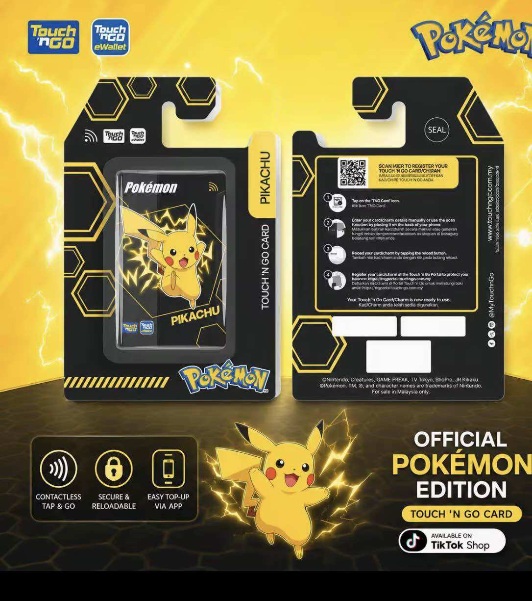 TNG NFC CARD LED NFC PIKACHU
