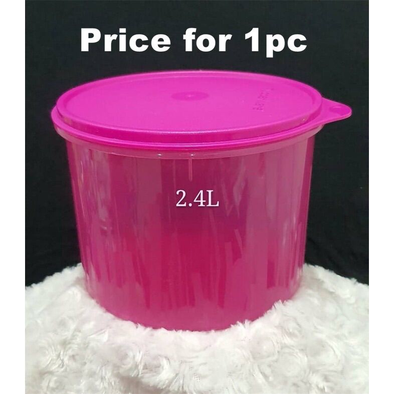 Tupperware Snack N Stor Square Container With Pink Lid 5352B / 