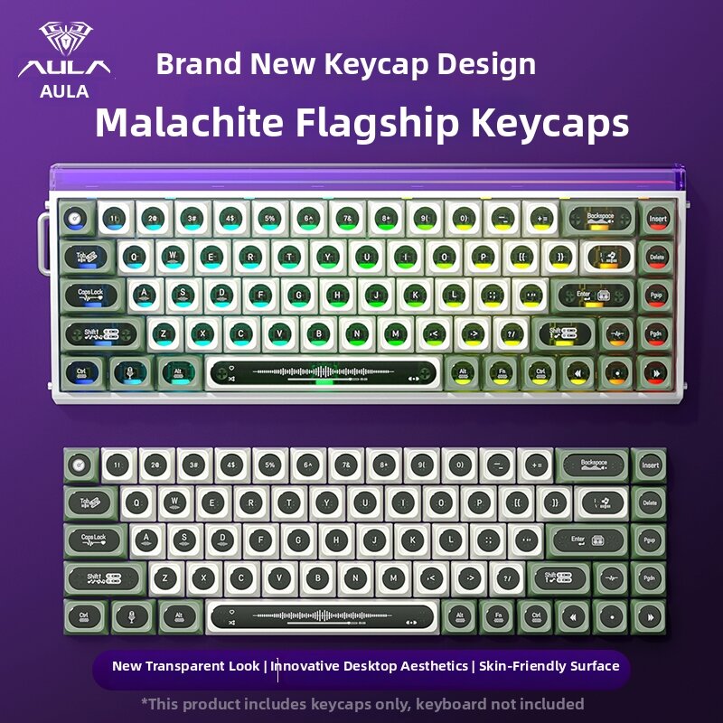 AULA | Magnetic Axis Mechanical Keyboard Peacock Stone MAX Dual Color ...