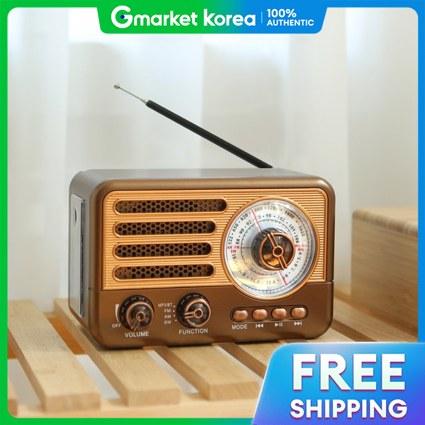 Analog Retro Radio Classic Portable Bluetooth Speaker Vintage Desktop Fm Am