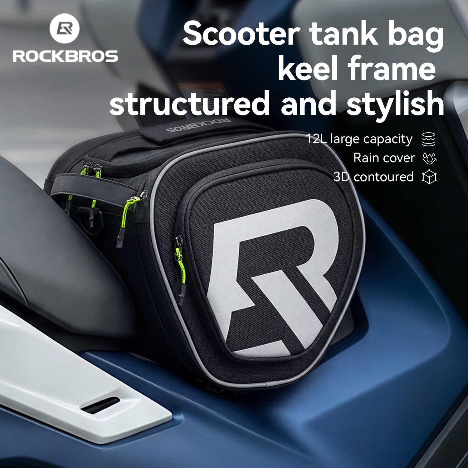 ROCKBROS Motorcycle Tank Bag 12L Rain Cover Hard Shell Multi-layer Helmet Bag Pet carrier for ADV X-ADV NSS150 PCX Motorcycle Equipment ราคา 2,513 บาท*ส่งฟรี