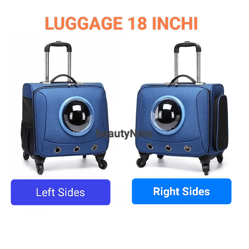 Ready Stock 18 inchi Pet Luggage Bag Trolley Cat and Dog Outing Airline Bag Harga  255 Ringgit*Penghantaran Percuma