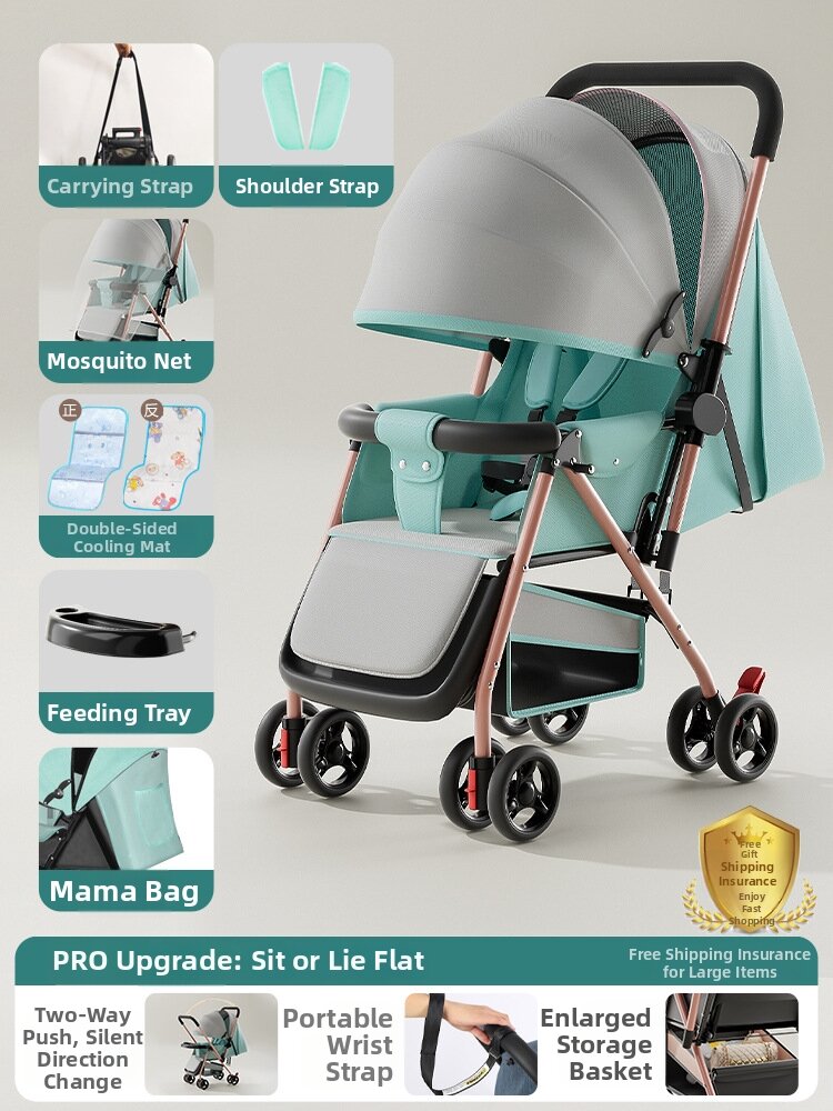 Qieyinyuan | Multi-Functional Portable Folding Easy-Closing Baby Stroller