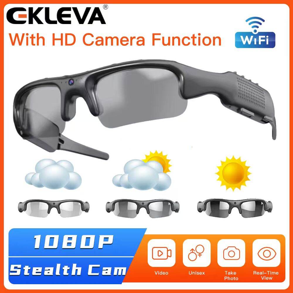 EKLEVA 1080P HD Video Recorder WIFI APP Outdoor Sports DV Camera, Smart Glasses, Wide Angle 170° Camera, Sports Camera, Riding ราคา 741 บาท*ส่งฟรี