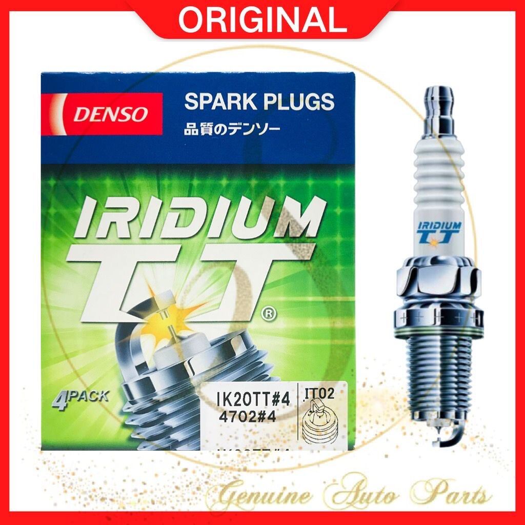 (100% Original) DENSO IK20TT IRIDIUM TT SPARK PLUG #4702 4PCS Toyota ...