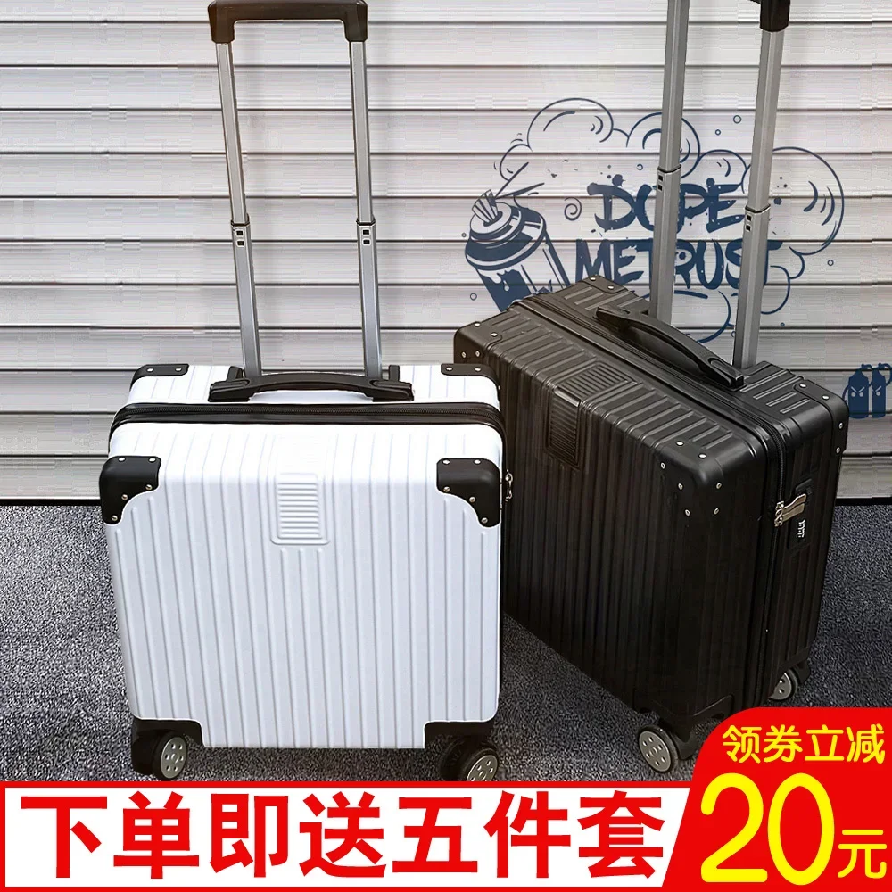 Mini Luggage Light Small Boarding Travel Trolley 20 Women Password Travel Box Small Number Men 18 Inch Hipster