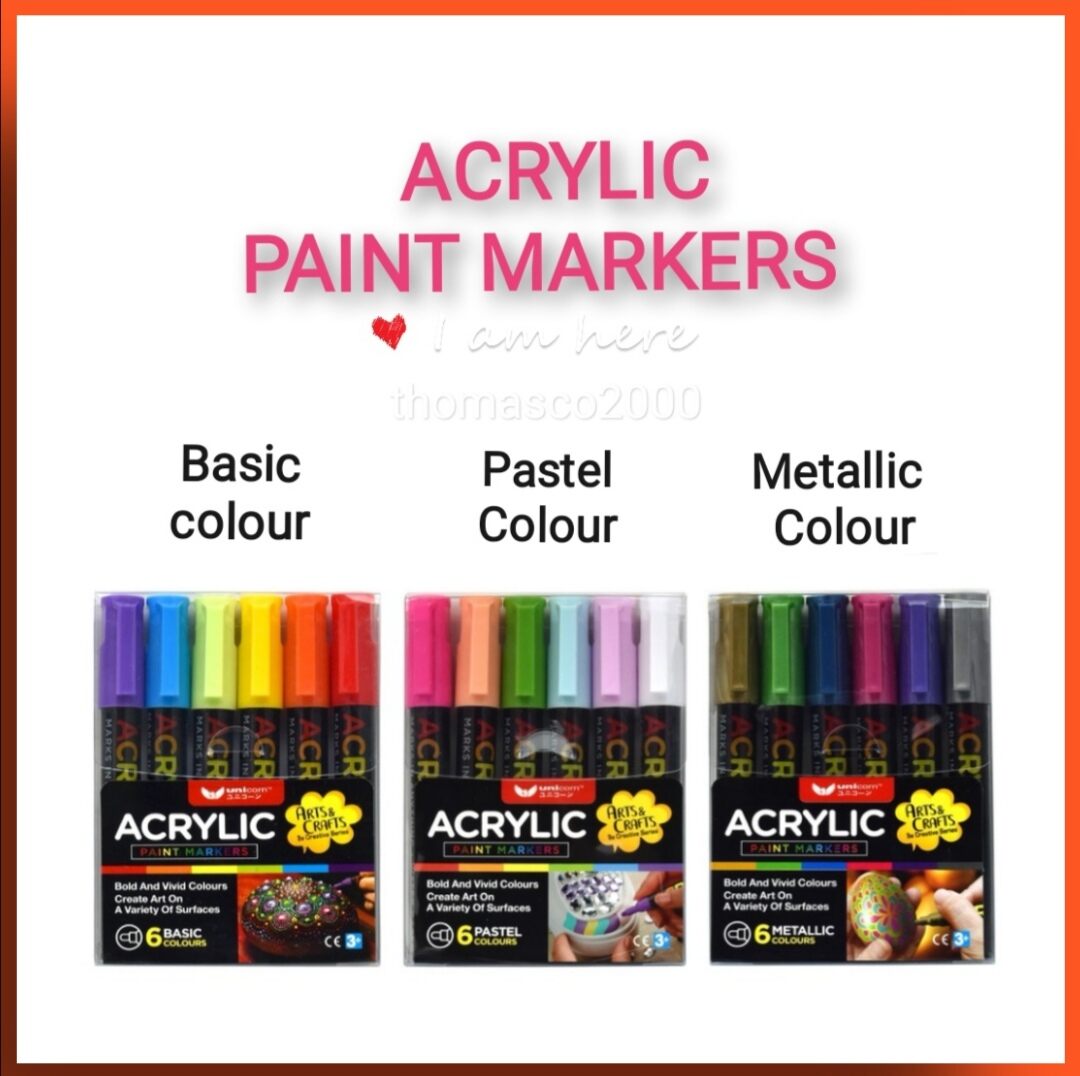 Uni Posca Water-Based Paint Marker White - All Surface (PC-1M/PC-3M/PC-5M)