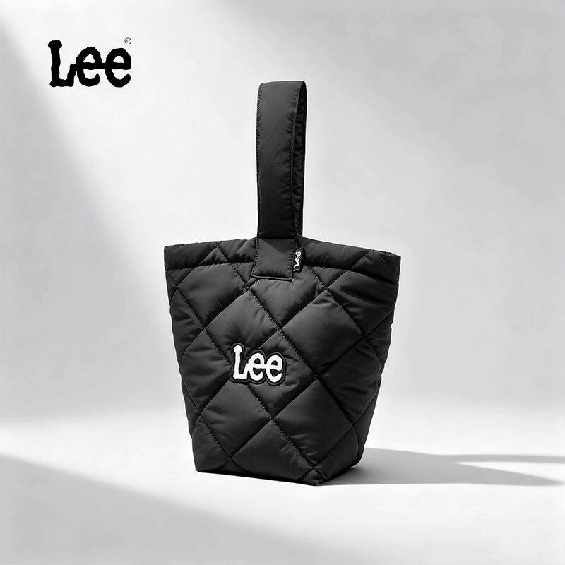 LEE Korean Style Tote Bag For Women Retro Design Medium Bucket Lightweight Hand Bags For Casual Work Commuter Daily Use Light Handbag