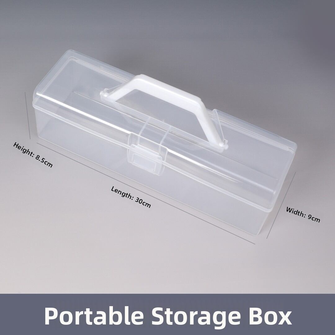 Portable Multi-Functional Plastic Storage Box Calligraphy Brush Carry Case Protective Art Painting Watercolor Pen Organizer