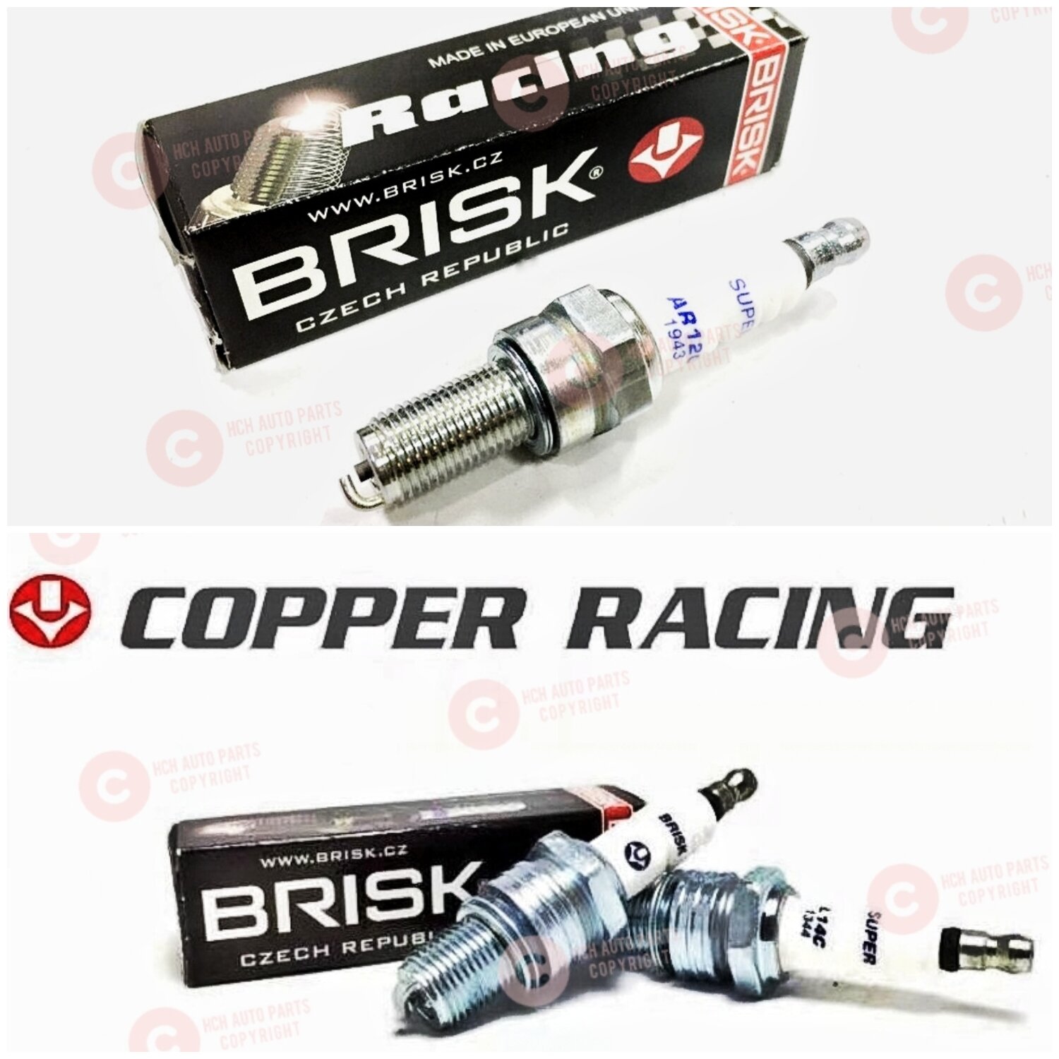 BRISK RACING SPARK PLUG AR12CUF LC135/ Y15ZR/ RS150/ FZ150i/ VF3i