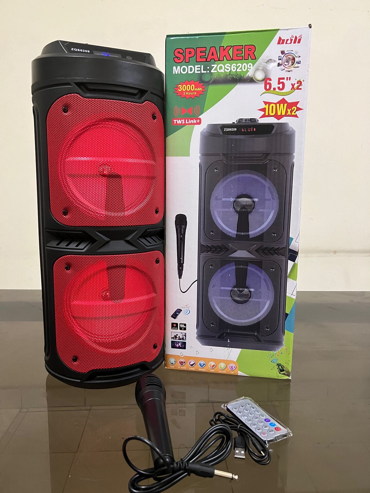 [BOOM BASS] ZQS-6209 6.5 Inch Speaker Outdoor Portable DJ Speaker ...