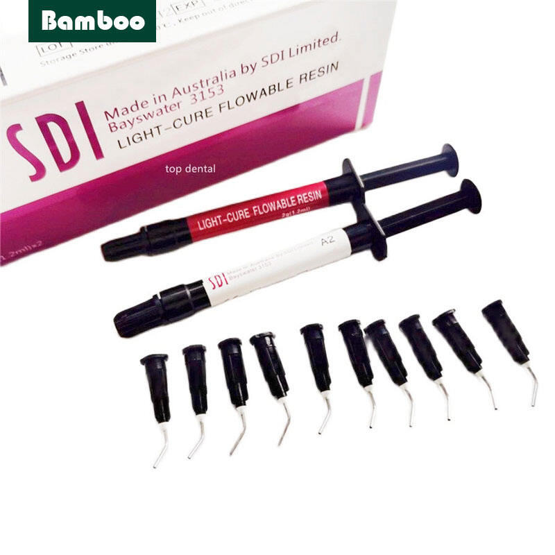 Dental SDI Composite Resin Flowable Light Flow Curing Delivery Tips Flow Light Curing Resin Composite Oral A2 A3