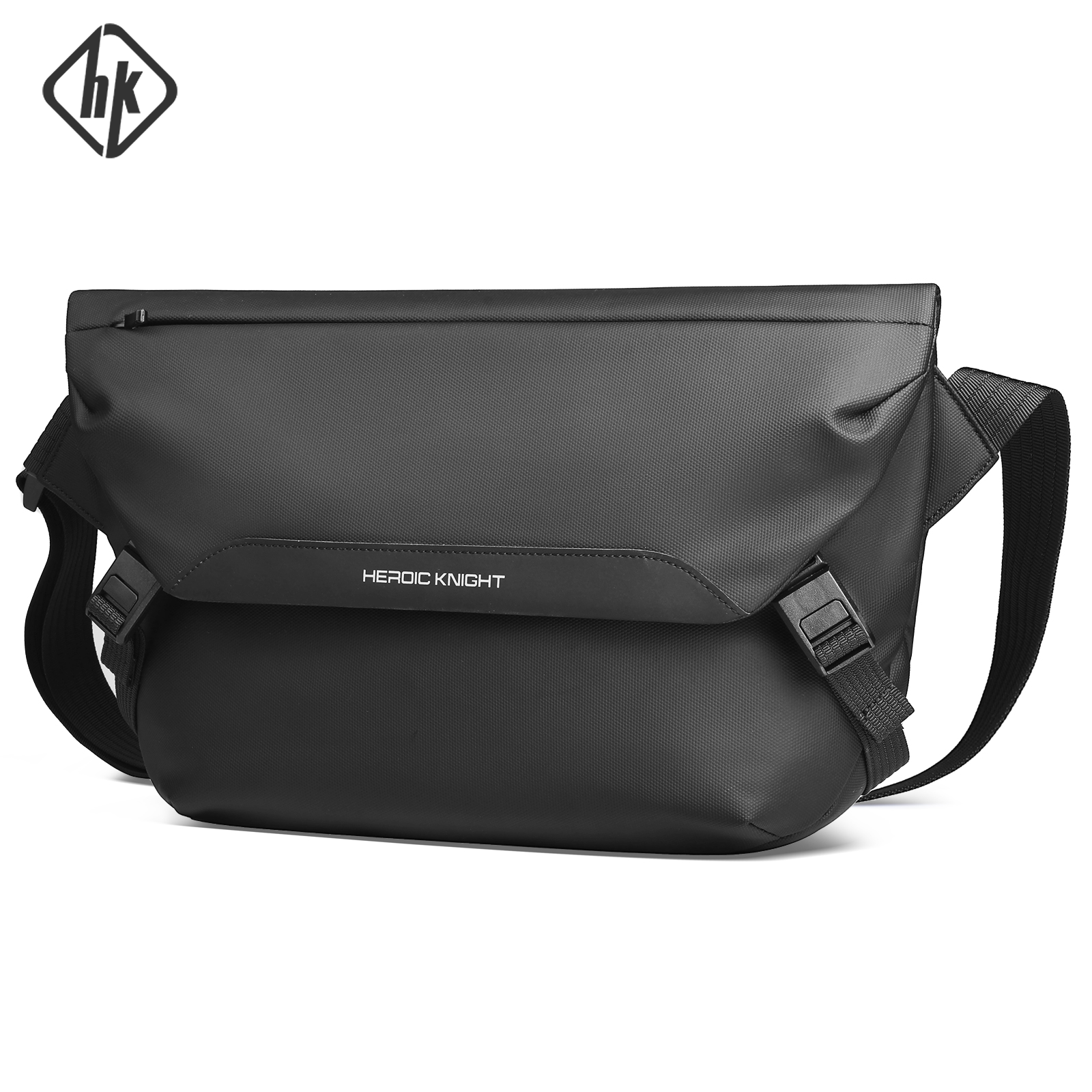 HK Men's Single Shoulder Crossbody Bag Outdoor Travel Messenger Bag Business Casual Day Pack Water-resistant Oxford Fabric