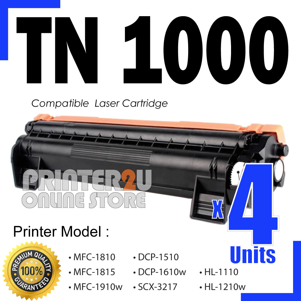4x Compatible Drum DR-1000 DR1000 DR 1000 Compatible Toner TN1000 TN-1000  TN 1000 For Brother LaserJet MFC 1810 MFC-1810 MFC 1815 MFC-1815 MFC 1910W  MFC-1910W DCP 1510 DCP-1510 DCP 1610W DCP-1610W HL
