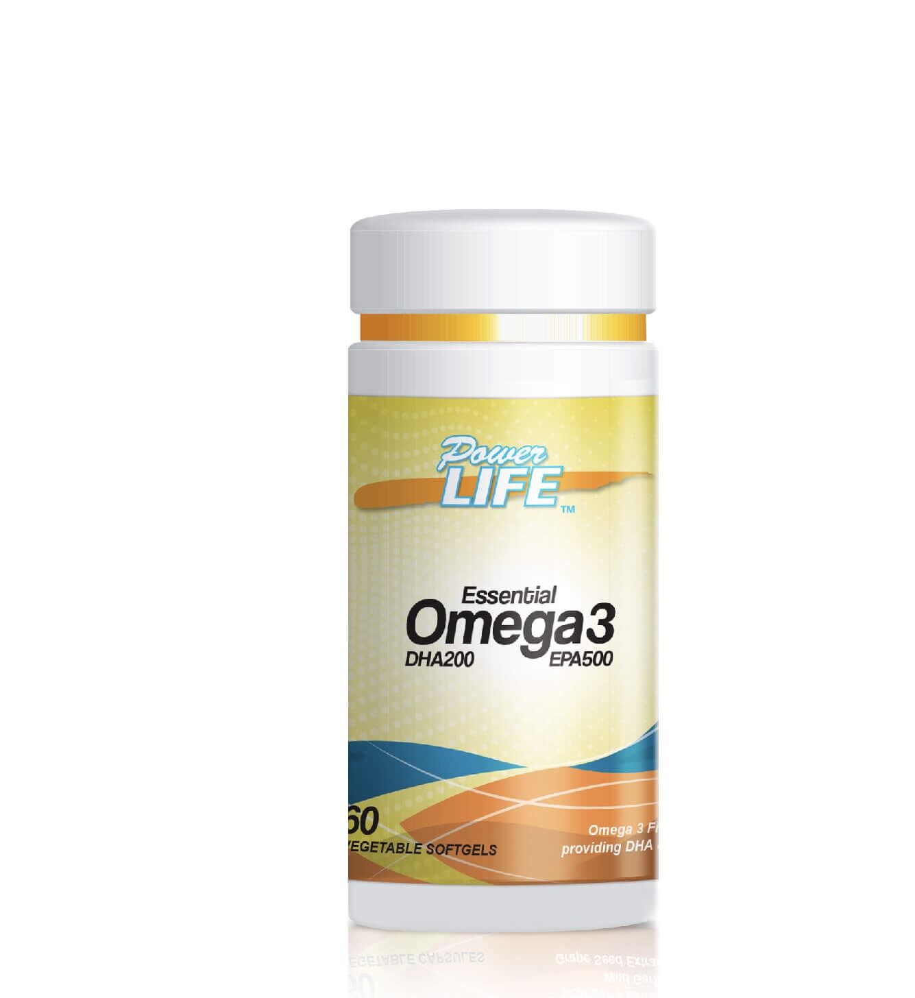 powerlife essential omega 3 dha 200 epa 500 60s