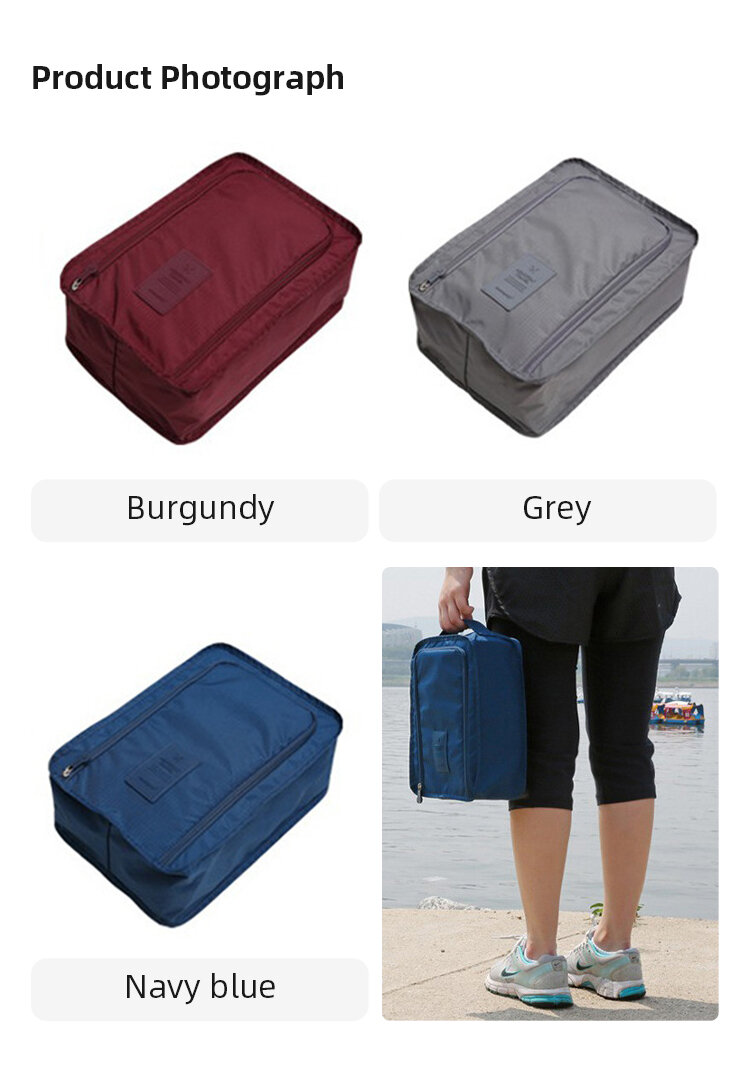 Waterproof Folding Shoe Pouch, Travel Shoe Organizer Bag_voghion.com