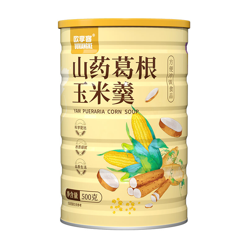 500G/can Yam Pueraria Corn Starch Soup Instant Stomach Nourishing 山药葛根玉米羹