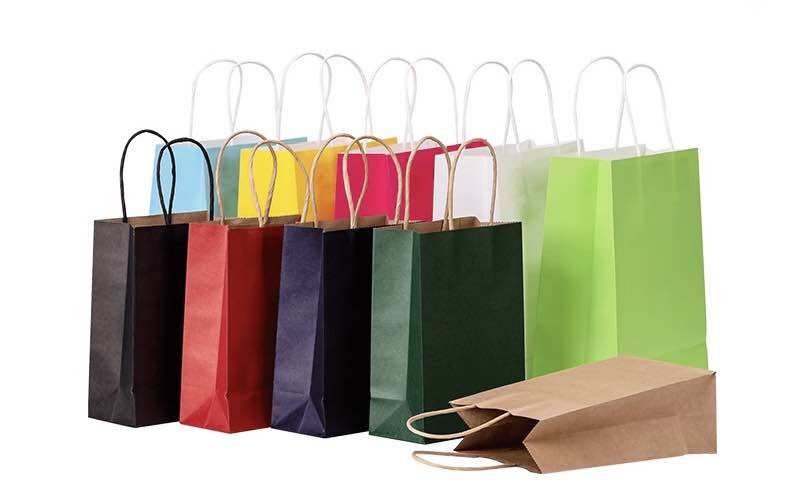 Paper bag with handle Shopping bag Retail bag Door Gift bag 1pcs