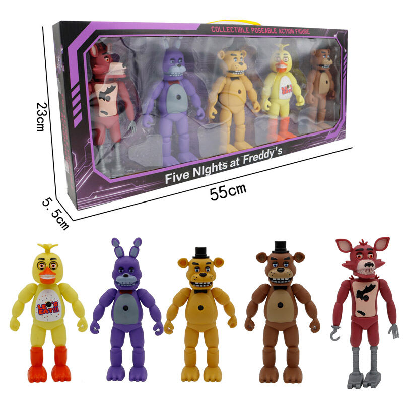 Hot Sell Five Night At Freddy Anime Fnaf Bear Free Assembly Action Figure  Pvc Model Freddy