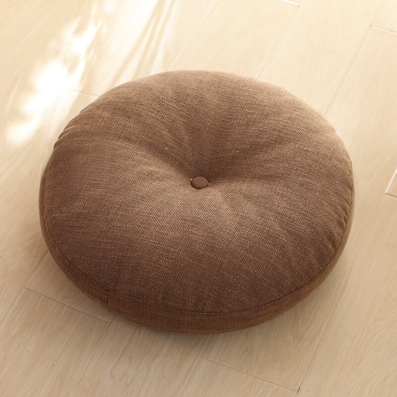 ZHEYIRUIPIN | Thickened Detachable Large Round Linen Cushion