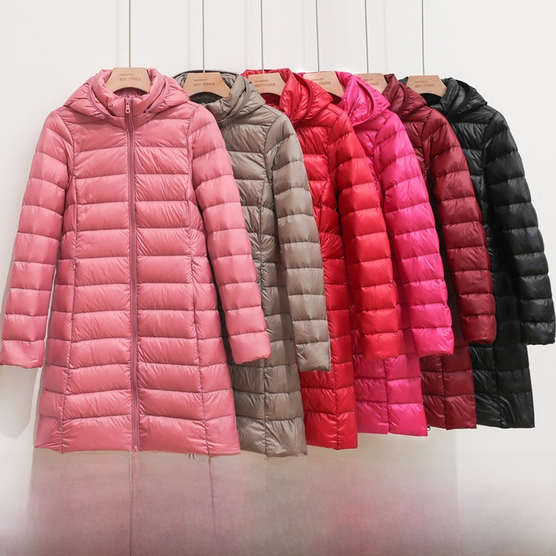 Autumn Winter New Style Women's down Jacket Lightweight Removable Hat White Duck Feather Slimming Coat Trendy Korean Version